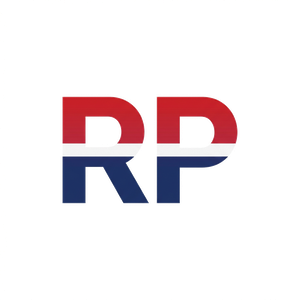 Монограмма RP в цветах флага Парагвая